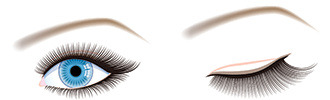 Extensions de cils pose glamour